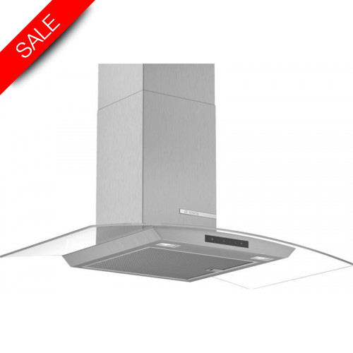 Boschs - Serie 4 90cm Wide Curved Glass Canopy Cooker Hood
