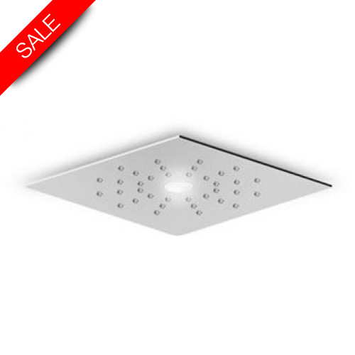 Ceiling Showerhead 170 x 170mm With LED Light Blue