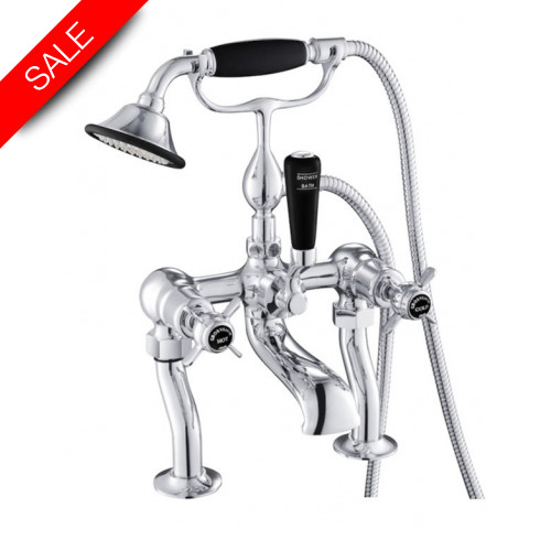 Just Taps - Grosvenor Pinch Deck Mounted Bath Shower Mixer With Kit