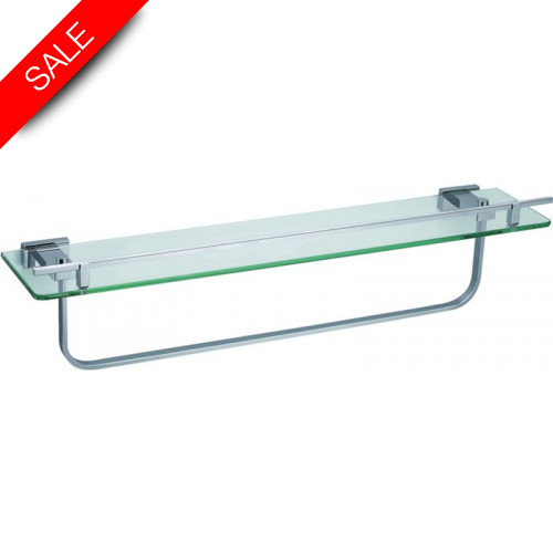 Just Taps - Ludo Tempered Glass Shelf With Bar