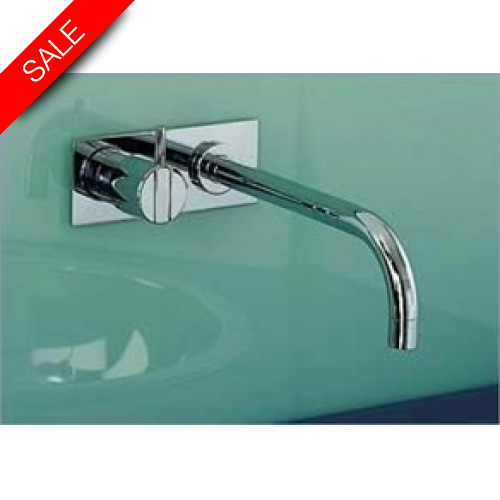 1 Handle Build-In Mixer, 225mm, 2 Hole Plate, Medium Lever