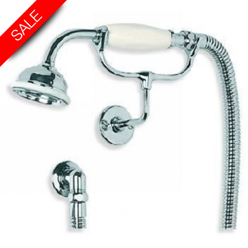 Classic Wall Mounted Handshower, Cradle, Outlet & Hose