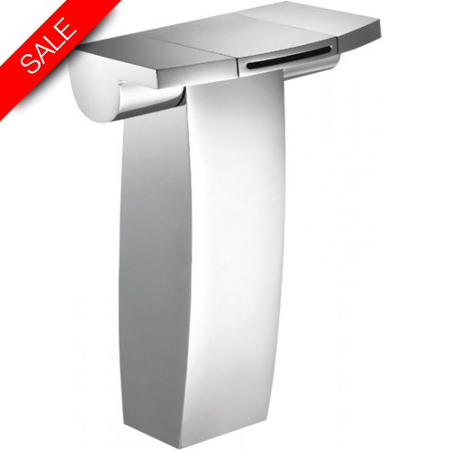 Just Taps - Flow Monoblock Tall Basin Mixer Without Pop Up Waste