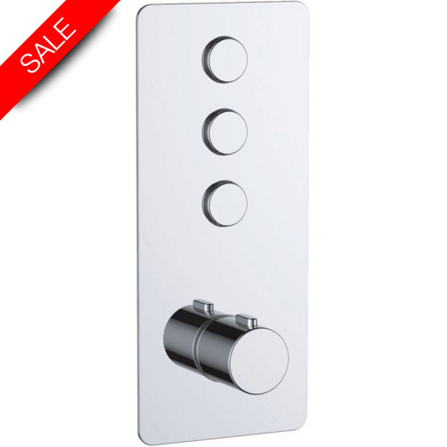 Just Taps - Touch/Hugo 3 Outlet Push Button Thermostatic Shower Valve