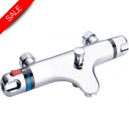 Just Taps - Wall Mounted Thermostatic Bath Shower Mixer Without Kit