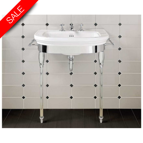 Imperial Bathroom Co - Carlyon Large Basin Stand, Glass Shelf & Legs