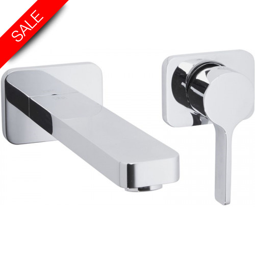 Just Taps - Curve Single Lever Wall Mounted Basin Mixer