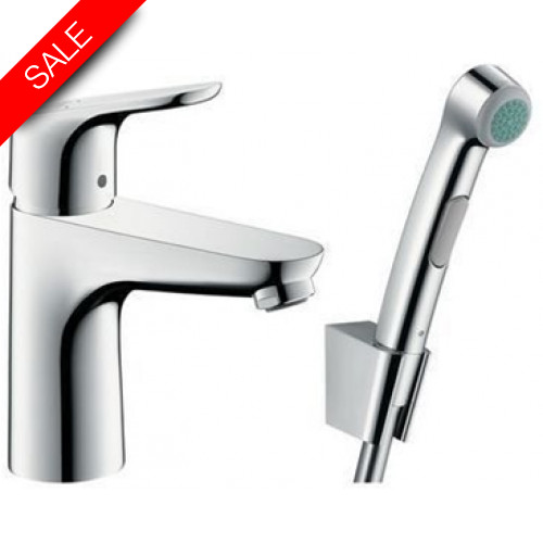 Hansgrohe - Bathrooms - Focus Single Lever Basin Mixer 100 With Bidette Hand Shower