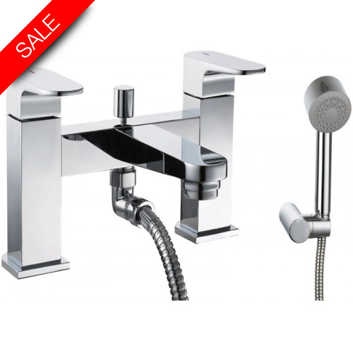 Just Taps - Base Deck Mounted Bath Shower Mixer With Kit