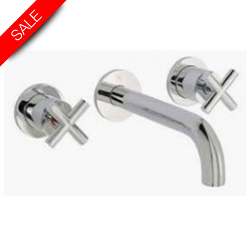 Just Taps - Solex 3 Hole Wall Mounted Basin Mixer