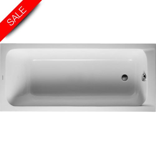 Duravit - Bathrooms - D-Code Bathtub 1600x700mm Outlet In Foot Area Incl Feet