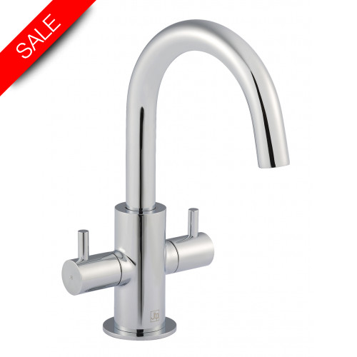 Just Taps - Florence 2 Handle Mono Basin Mixer With Swivel Spout