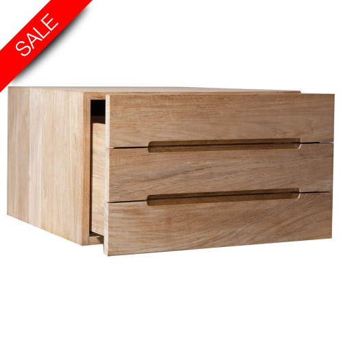 Finwood Designs - Cube Storage Unit With Drawer L50 x P48 x H30cm