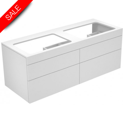 Keuco - Edition 400 Vanity Unit Without TH, 4 Drawers 1400x546x535mm