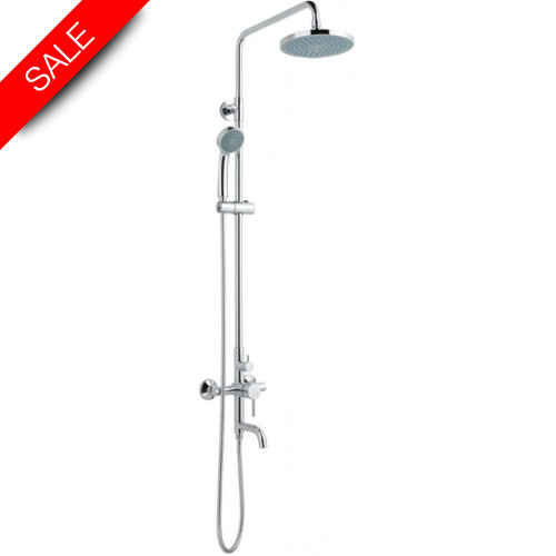 Just Taps - Florence Shower Pole With Overhead Shower