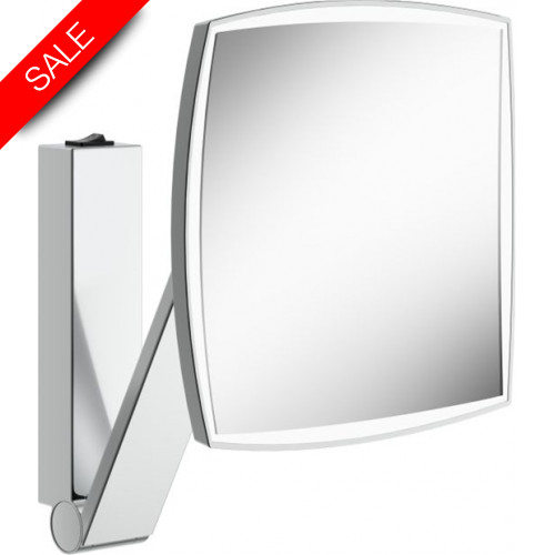 Keuco - Ilook-Move Cosmetic Mirror Wall Mounted, Square With Light