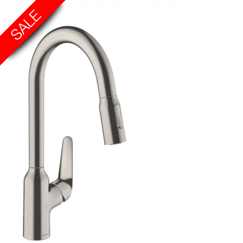 Hansgrohe - Bathrooms - Focus M42 Single Lever Kitchen Mixer 220 Pull-Out Spray 2Jet