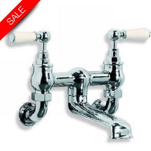 Classic White Lever Wall Mounted Bath Filler