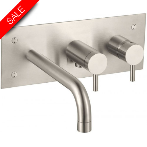 Inox Wall Mounted Bath Shower Mixer With Hose Attachment