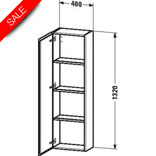 L-Cube Semi-Tall Cabinet 1320x400x243mm 1 Door