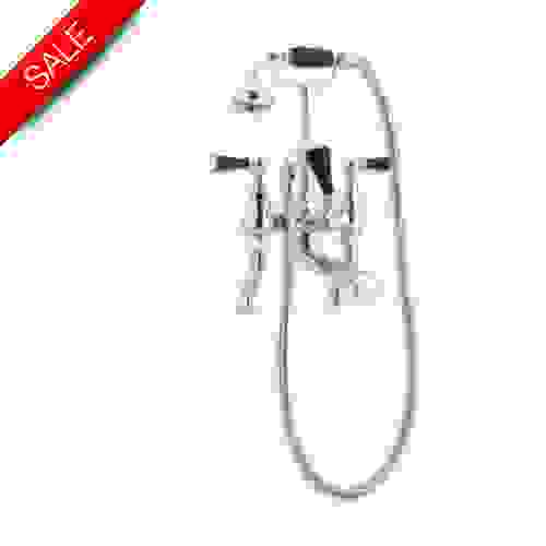 Classic Black Lever Wall Mounted Bath Shower Mixer