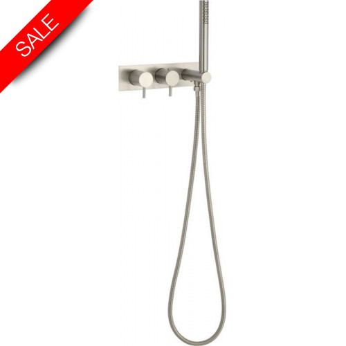 Just Taps - Inox Thermostatic Concealed 2 Outlet Shower Valve