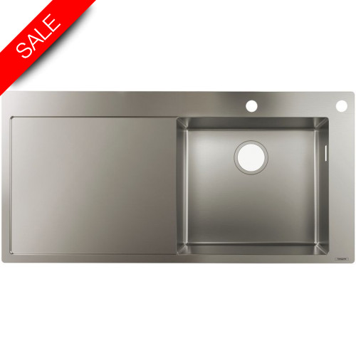 S717-F450 Built-In Sink 450 With Drainboard Left