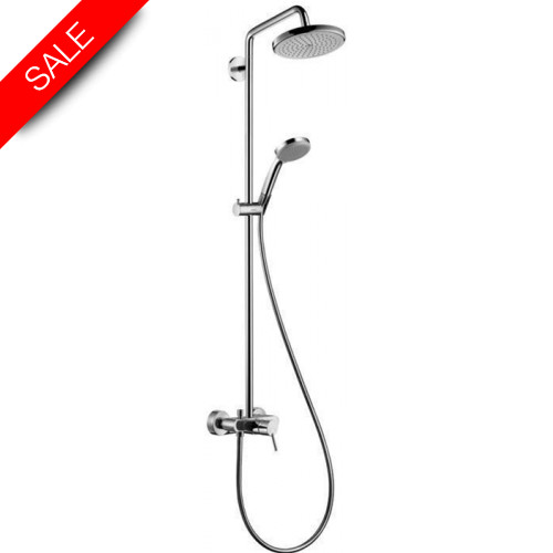 Hansgrohe - Bathrooms - Croma Showerpipe 220 1Jet With Single Lever Mixer