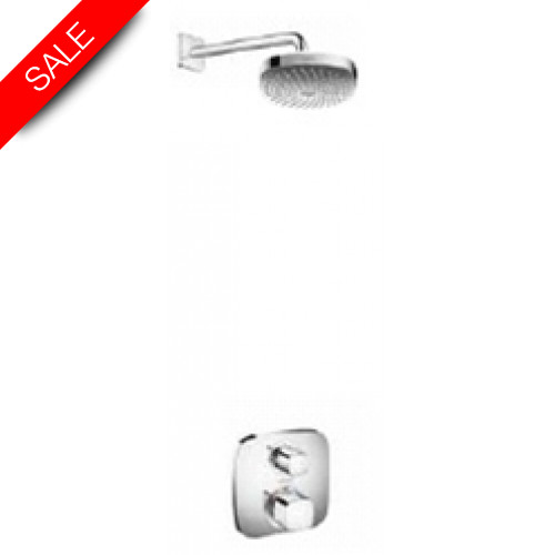 Hansgrohe - Bathrooms - Croma Select E Ecostat 1Way Wall Mounted Overhead Shower