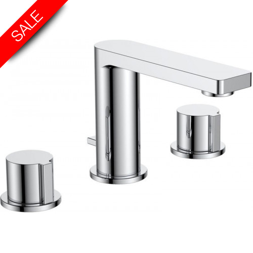 Hugo 3 Hole Deck Mounted Basin Mixer With Pop Up Waste