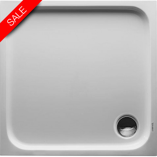 D-Code Shower Tray 800x800mm Square Outlet Diam 90mm