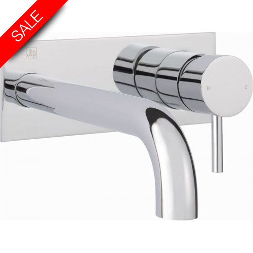 Florence Single Lever Wall Mounted Basin Mixer 195mm