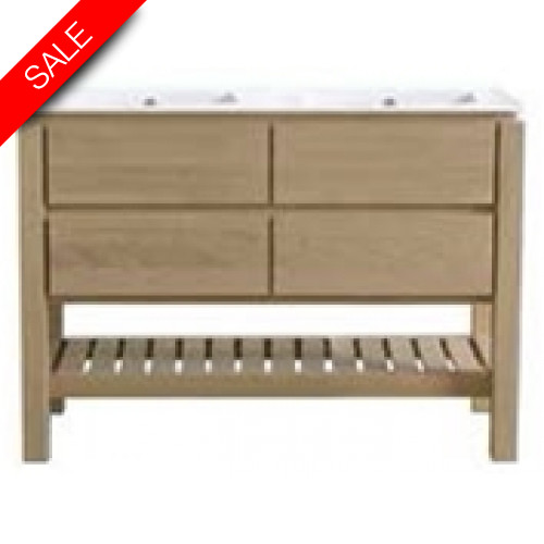Easy Basin Unit With 2 Drawers & Basin 2TH 120x46.5cm