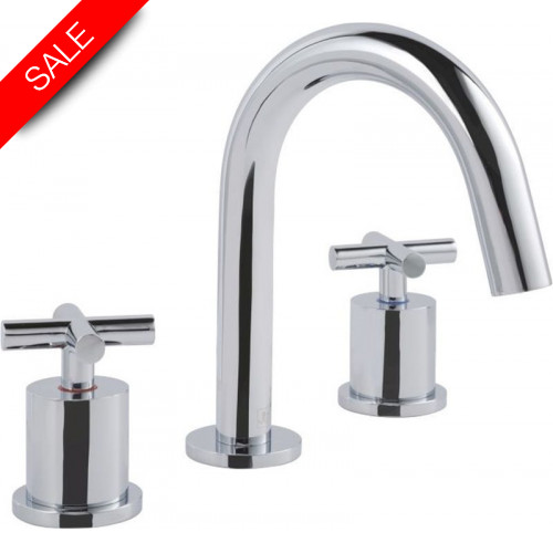 Just Taps - Solex 3 Hole Deck Mounted Basin Mixer