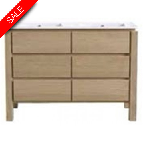 Easy Basin Unit With 3 Drawers & Basin 2TH 120x46.5cm
