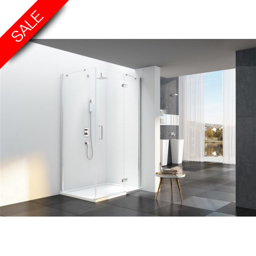 Merlyn - 6 Series Frameless Hinge & Inline With Side Panel Incl Tray