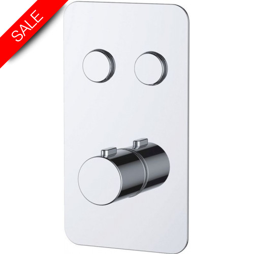 Just Taps - Touch/Hugo 2 Outlet Push Button Thermostatic Shower Valve