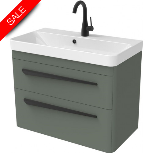 Hyde 70 x 38cm Wall Mounted Unit 2 Drawer