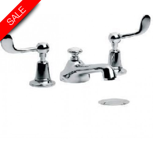 Lefroy Brooks - Classic Connaught Lever Deck Mounted 3 Hole Basin Mixer