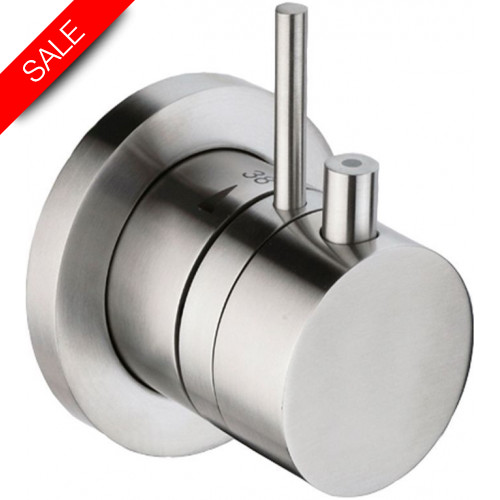 Just Taps - Inox Thermostatic Concealed 1 Outlet Shower Valve