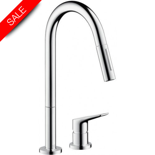 Hansgrohe - Kitchens - Citterio M 2-Hole Single Lever Kitchen Mixer 220 W/Pull-Out