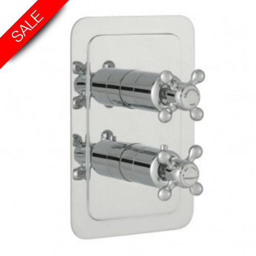 Just Taps - Grosvenor Cross Thermostatic Concealed 1 Outlet Shower Valve