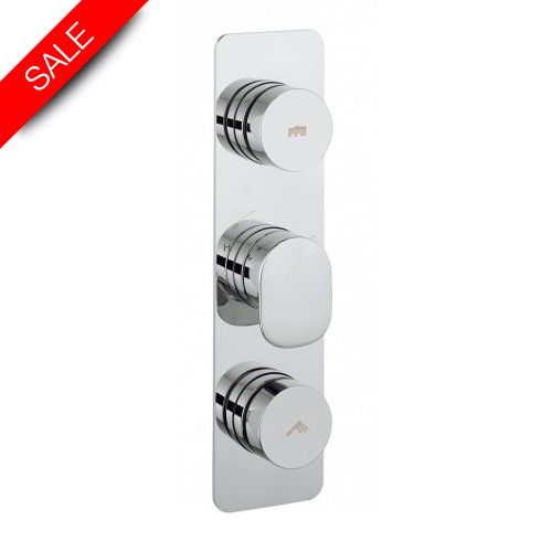 Crosswater - Dial Thermostatic Valve 2 Control With Pier Trim