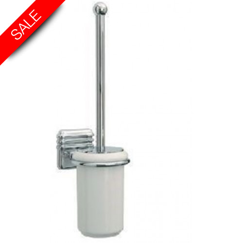 Lefroy Brooks - Belle Aire Wall Mounted Toilet Brush & Ceramic Holder