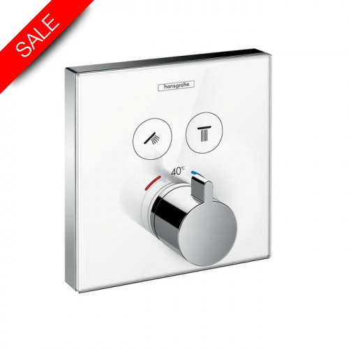 ShowerSelect Glass Thermostat Concealed Inst For 2 Functions
