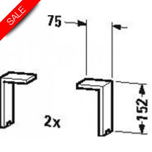 Duravit - Bathrooms - Plinth Leg 2 Pieces 130x70x65mm