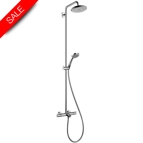 Hansgrohe - Bathrooms - Croma Showerpipe 220 1Jet With Bath Thermostat