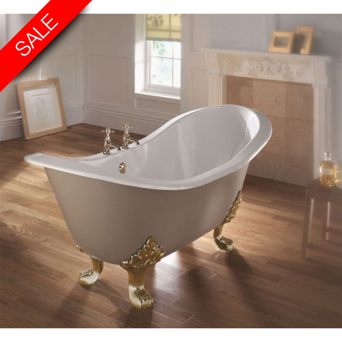 Imperial Bathroom Co - Sheraton Double Ended Slipper Bath 2 Tap
