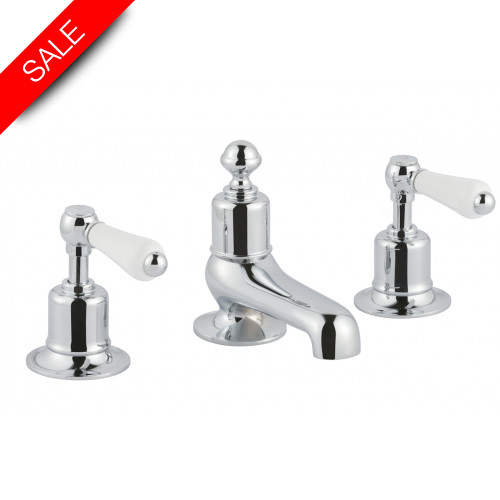 Just Taps - Grosvenor Lever 3 Hole Deck Mounted Basin Mixer