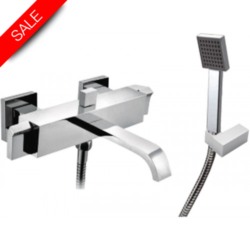 Just Taps - Leo Wall Mounted Bath Shower Mixer With Kit
